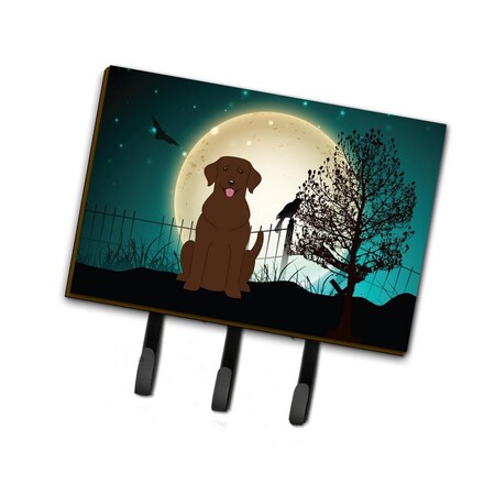 Jensendistributionservices Halloween Scary Chocolate Labrador Leash or Key Holder MI1707694